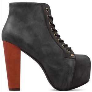 Jeffrey Campbell Black Leather Lita